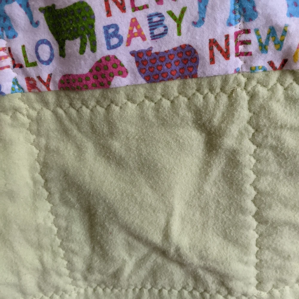 Soft Panda/Bear/Animal Flannel Baby Quilt, Bed or Tummy Time